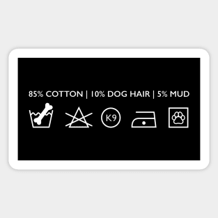 Funny Dog Hair Washing Label Sticker